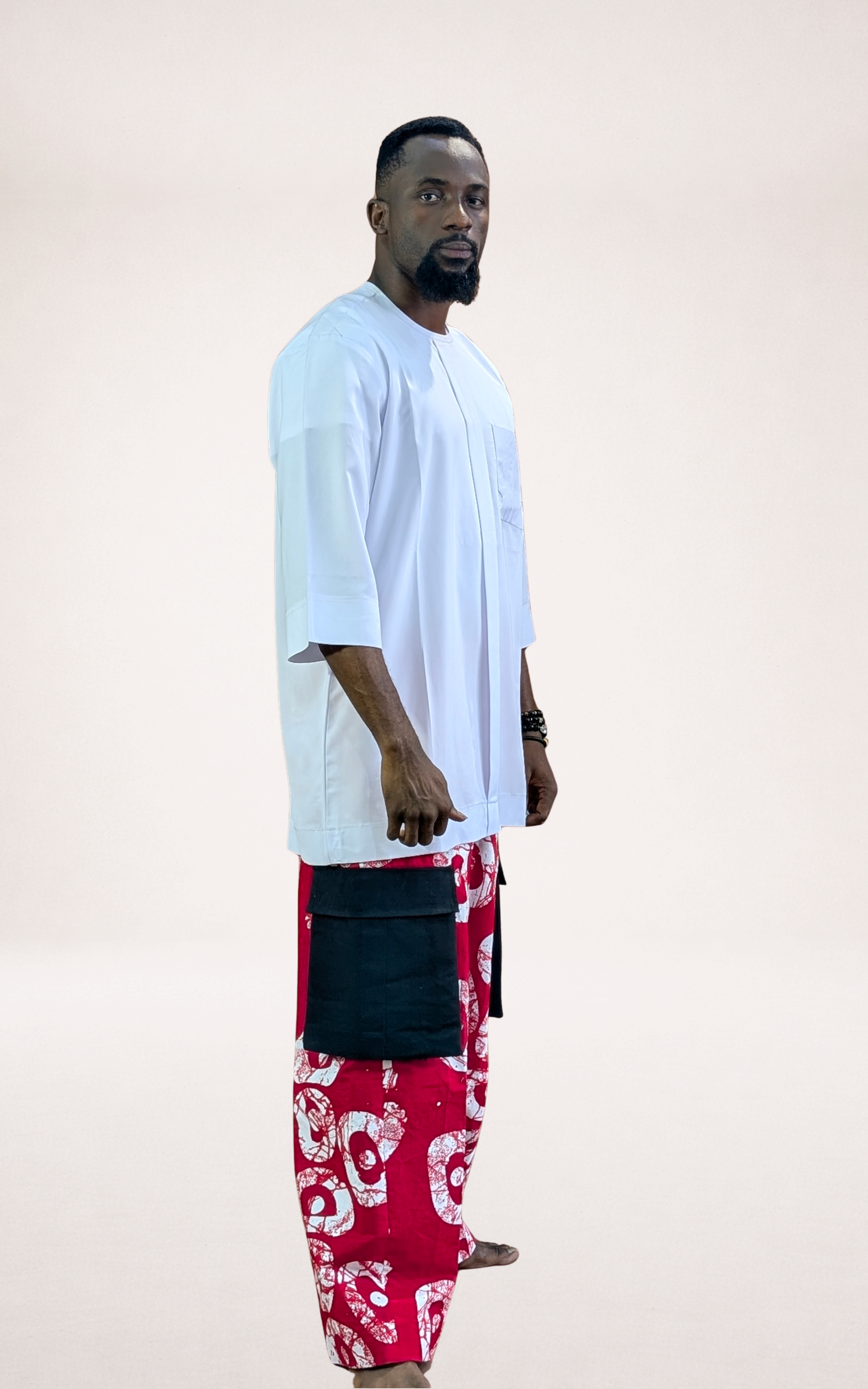 White Native Shirt and Red Adire Trousers - page 2